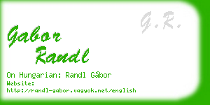gabor randl business card